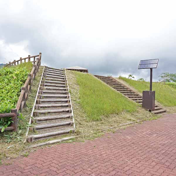 藻琴山展望駐車公園 階段