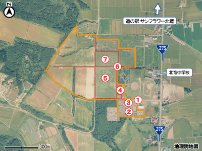 北竜町ひまわりの里マップ