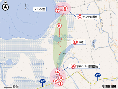 下サロベツ原野園地マップ