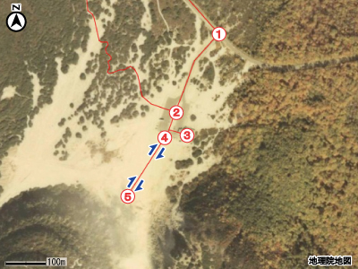 アトサヌプリ(硫黄山)マップ