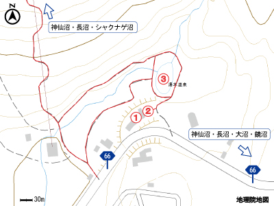 大湯沼マップ