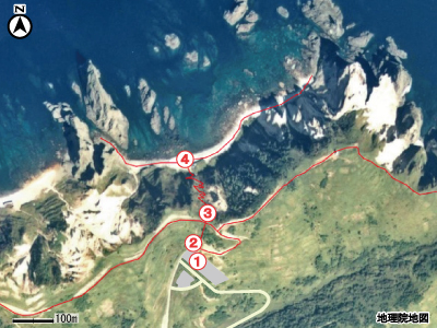 島武意海岸マップ