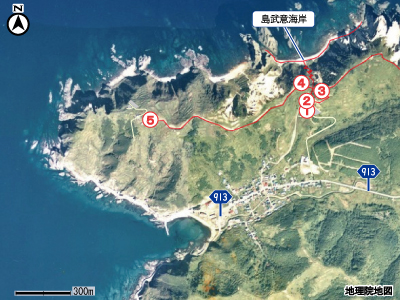 積丹岬自然遊歩道マップ